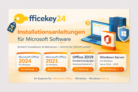 Installationsanleitungen für Microsoft Software