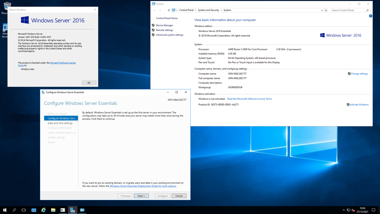 Windows Server 2016 Standard 