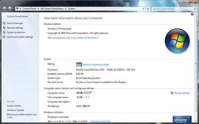 Windows 7 Professional 32/64 Bit Full Version Download License 