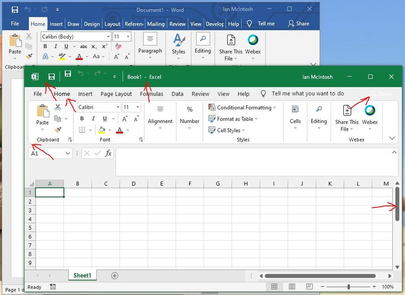 Microsoft Excel 2019 für Windows, geöffnet auf einem Computerbildschirm, zeigt Tabellen und Diagramme.