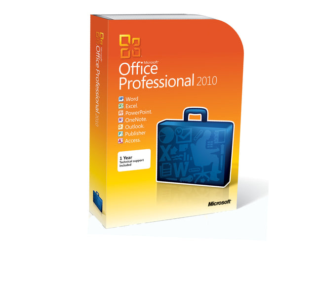 Microsoft Office 2010 Professional Software-Box mit Dokumenten und Software-DVD, Microsoft Office 2010 Professional Edition