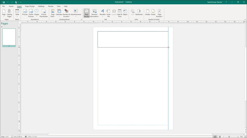 Microsoft Office 2021 Standard für Windows, inklusive Publisher 2021, auf einem Computerbildschirm angezeigt