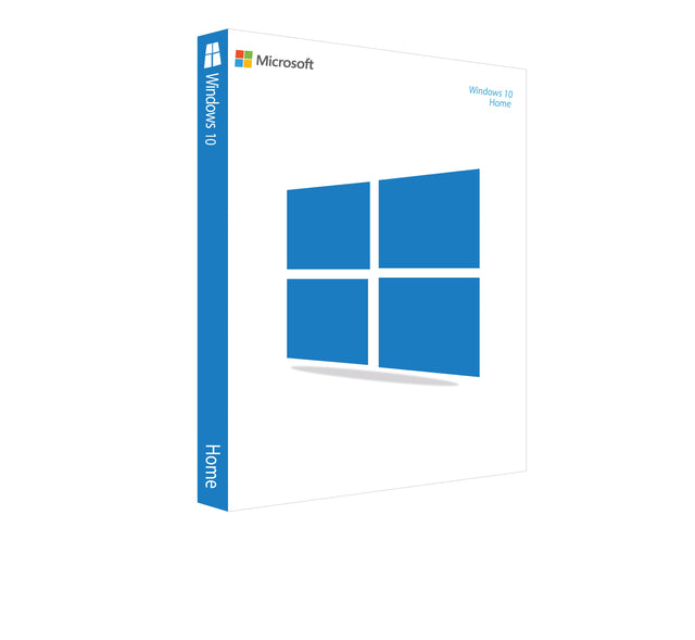 Microsoft Windows 10 Home 64-Bit OEM-Software, Bildschirm mit Windows-Startbildschirm und Desktop-Ansicht