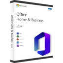 Microsoft Office 2024 Home & Business für Mac, Software-Box mit Installations-DVD und Nutzerhandbuch sichtbar