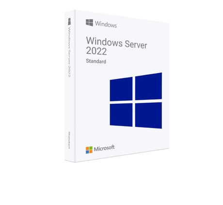 Microsoft Windows Server 2022 Standard ESD-Software, Bildschirm zeigt die Standardversion der Server-Software.