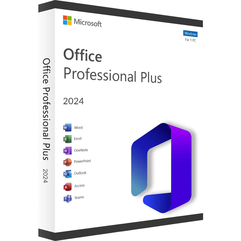 Microsoft Office 2024 Professional Plus Software-Download, inklusive Word, Excel, PowerPoint, Outlook und Käuferschutz