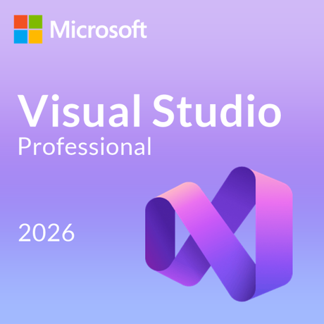 Microsoft Visual Studio 2026 Professional Software-Box auf einem Desktop, Windows-kompatibel, mit Entwickler-Tools und Programmierumgebung